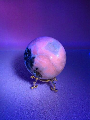 Virbickas Amethyst/Calcit Druzy Kugel Quarz Kristall UV reaktive Heilung 1+ Pfund - Bild 5 von 18