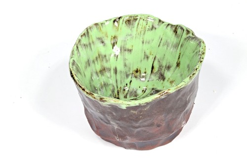 Tea Bowl ceramic stoneware "Green Tea" Unique Prof.em A. Loeschner-Gornau BG8 - Picture 8 of 9