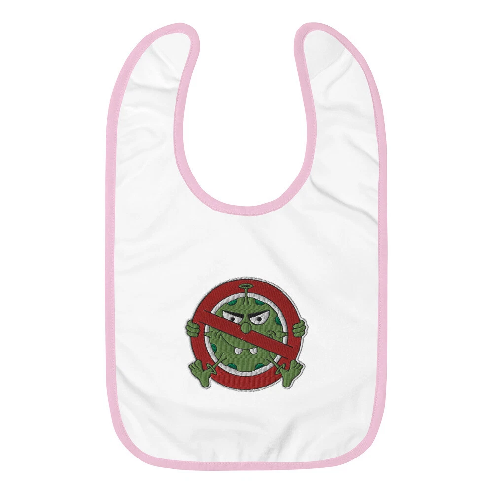 NoCovidLogo.com "Embroidered Baby Bib"