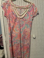 Lilly Pulitzer V-Neck Dress with Pom Pom Detail