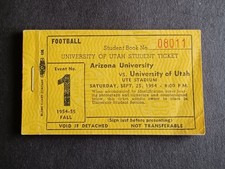 1954 Utah Redskins/Utes Student Ticket Booklet - Football & Basketball