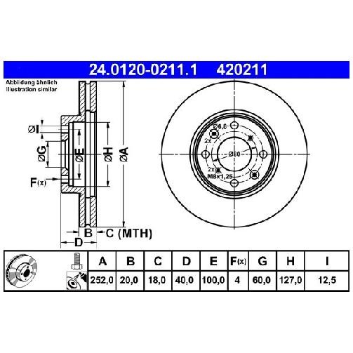 2X Bremsscheibe Vorne FüR Suzuki Splash EX 1.0 1.2 08 Bis 26 ATE 5531162J02 K10B-image