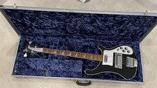 1973 Rickenbacker Jetglo 4001 stereo Bass Guitar w/case. Very early transition !