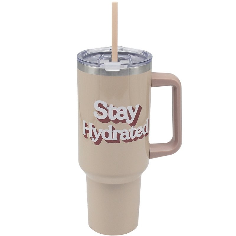 The Leonardo Collection Stay Hydrated Double Walled Stainless Steel Drink Cup 1200ml for Kitchen | Lovely Coffee Cup Set for Home & Office | Coffee & Tea Cups for Enjoying Hot Drinks - Image 3