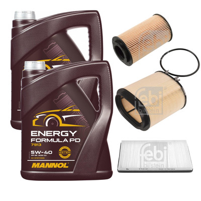 FEBI BILSTEIN Inspektionspaket 10L MANNOL Energy Formula PD 5W-40 für Porsche