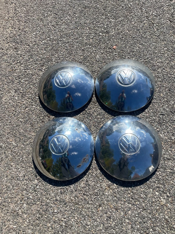 Calotas de prato de cachorro Volkswagen Transporter Camper Beetle 1950 a 1968 de fábrica - Imagem 2 de 4
