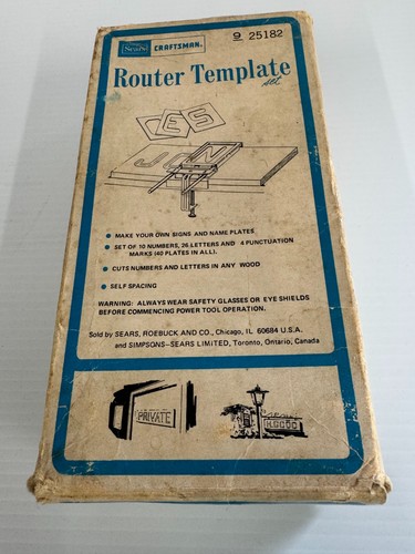 Craftsman Rout-A-Form Router Template Set. | eBay