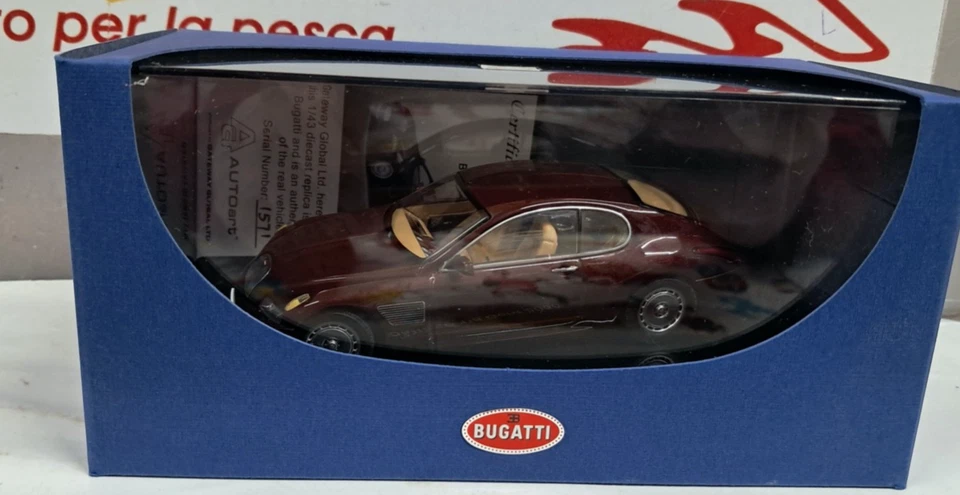 AUTOART 1/43 - BUGATTI EB 118 GENF 2000 DARK RED METALLIC - art. 50922 - Immagine 4 di 4