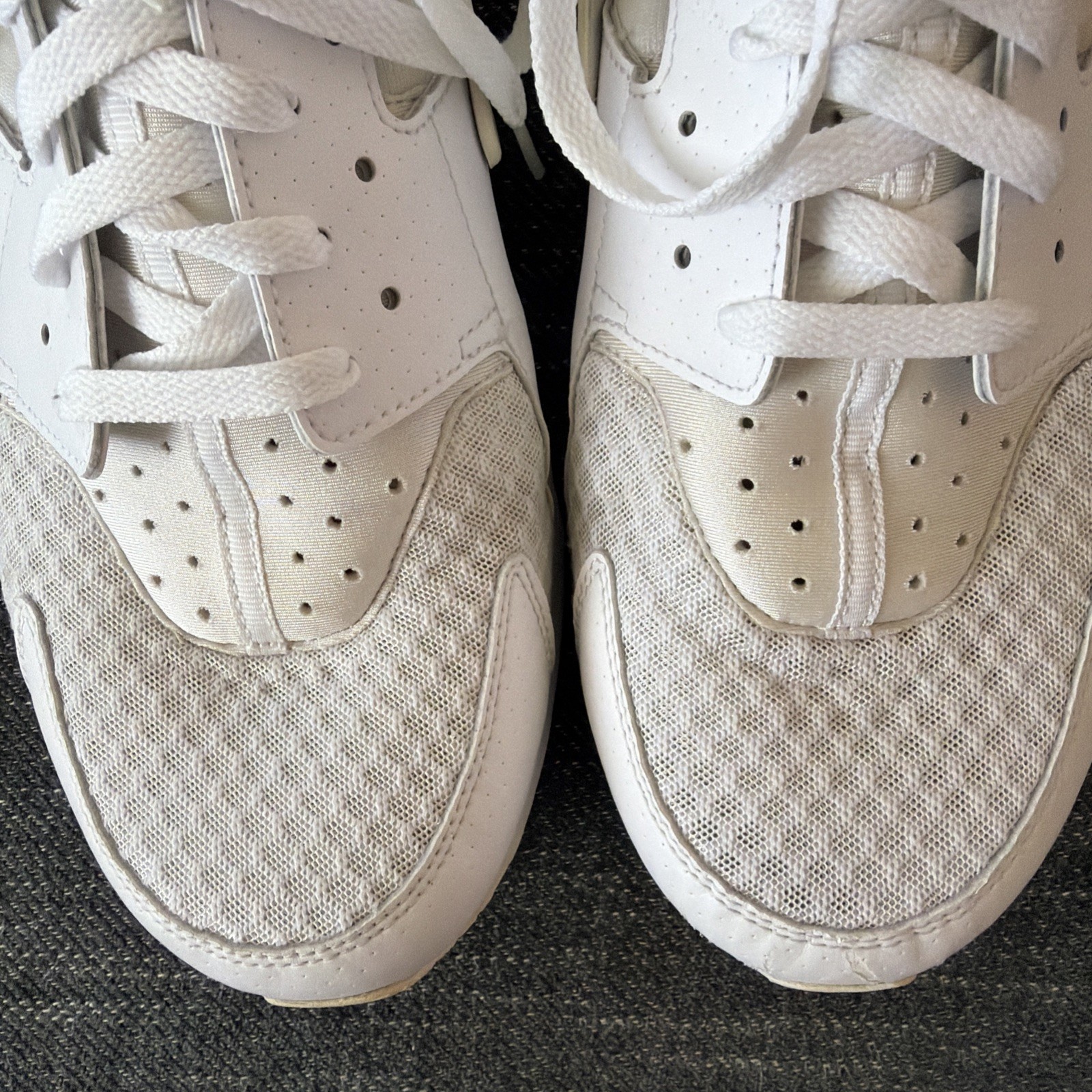 Size 15 Nike Air Huarache White/White-White Pure … - image 6