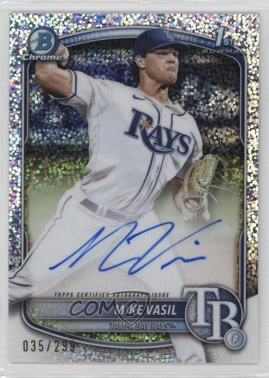 2025 Bowman Chrome Prospect Auto Speckle Refractor /299 Mike Vasil #CPA-MV Auto