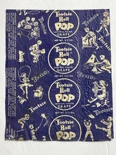 Vintage 1960’s Grape Tootsie Pops Candy  Wrapper candy retro