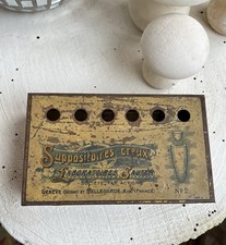Boîte Ancienne Pharmacie Tôle Lithographiée Antique Victorian Chemist Tin  Box