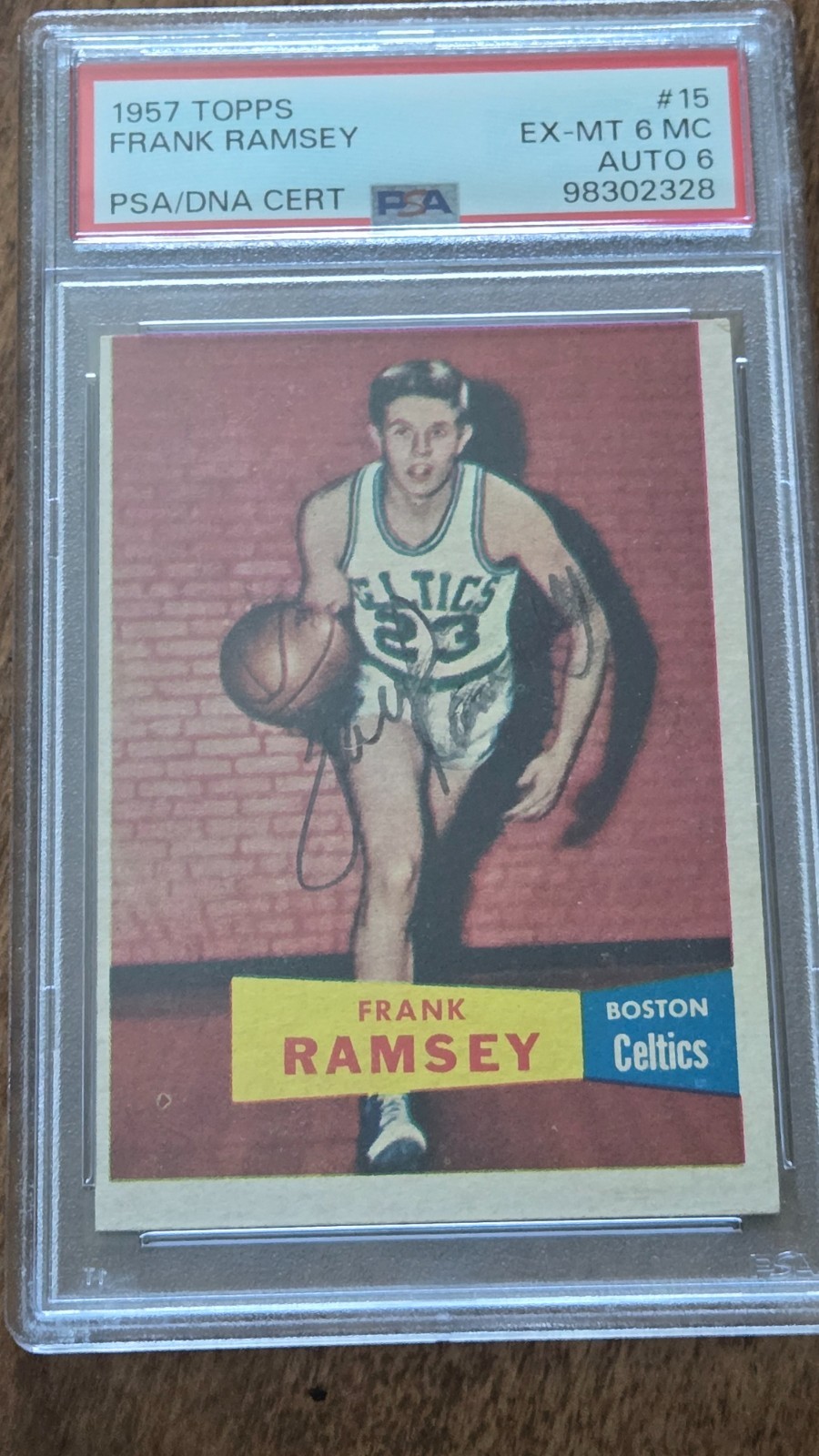 1957 Topps Basketball Frank Ramsey Signed ROOKIE AUTO PSA/DNA