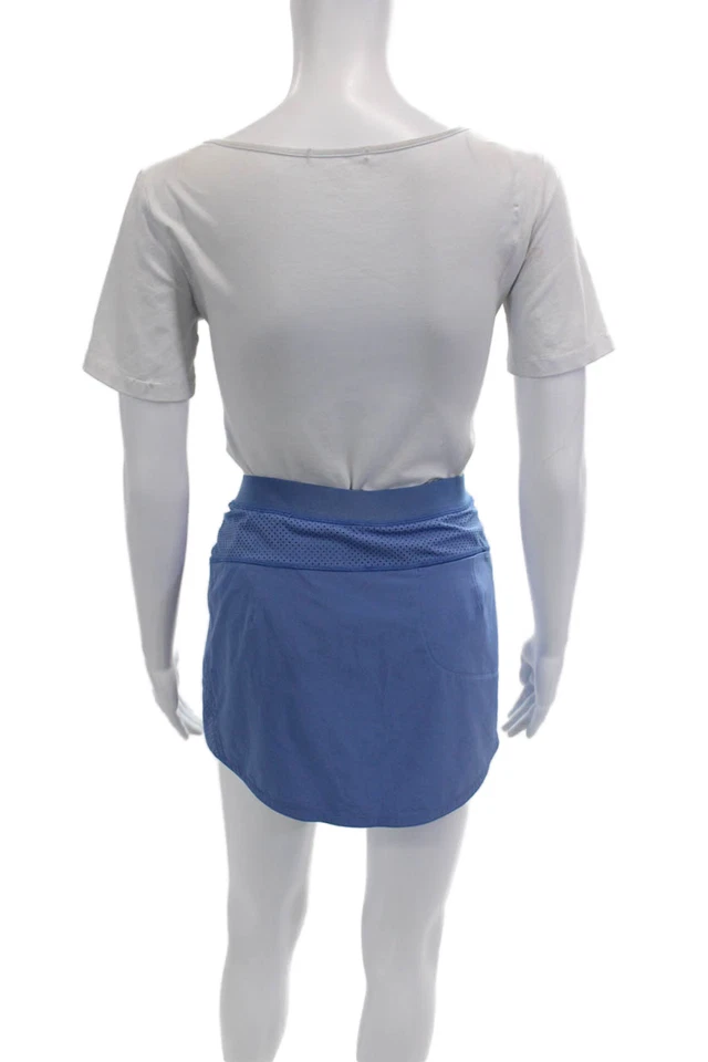 Mini Skort RLX Ralph Lauren Mujer Azul Mezcla Nylon Sólido Talla S Foto 3 de 4