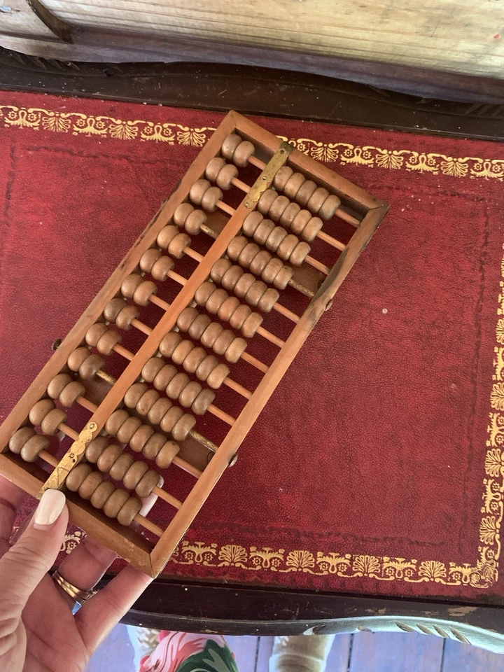 Antiguo ábaco chino Qing DY 91 cuentas Hainan Huanghuali Foto 3 de 4
