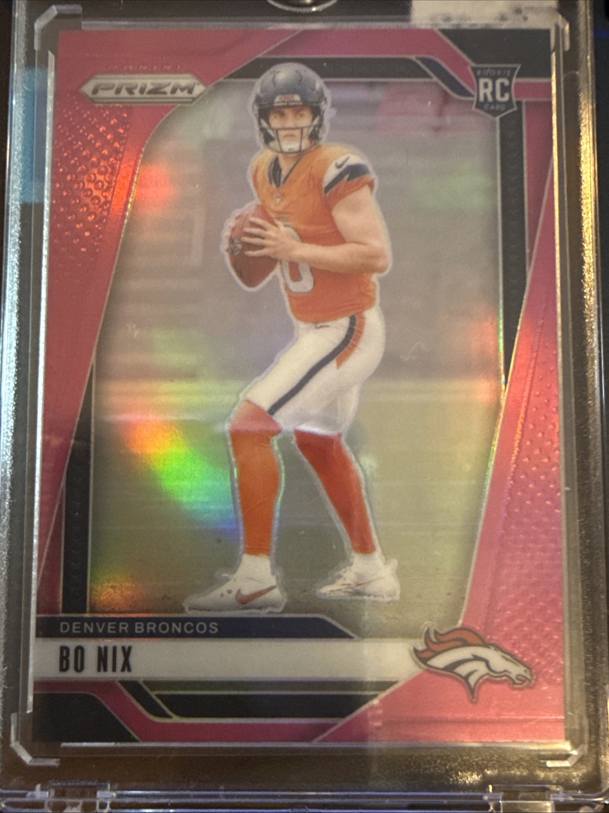 2024 Panini Prizm Rookies Bo Nix #309 Pink Prizm (RC)