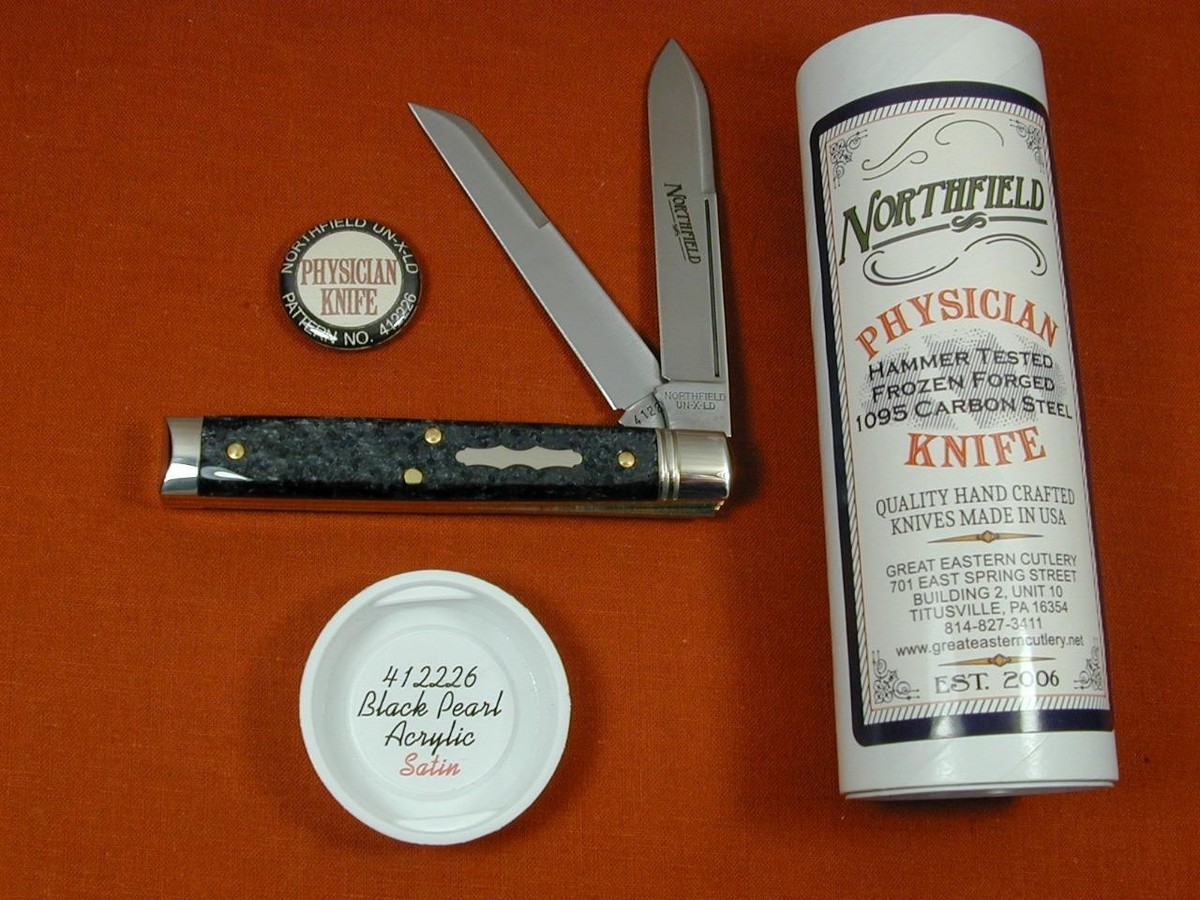 GREAT EASTERN GEC BLACK PEARL ACRYLIC TOWN PHYSICIAN DOCTOR KNIFE
