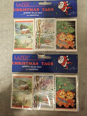 48 Vintage Weihnachtsgeschenk Geschenkanhänger Etiketten Neu Lazer Products Ltd