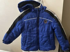 Protection System Baby Boy 12 M Blue Fleece-lined Hooded Winter Jacket