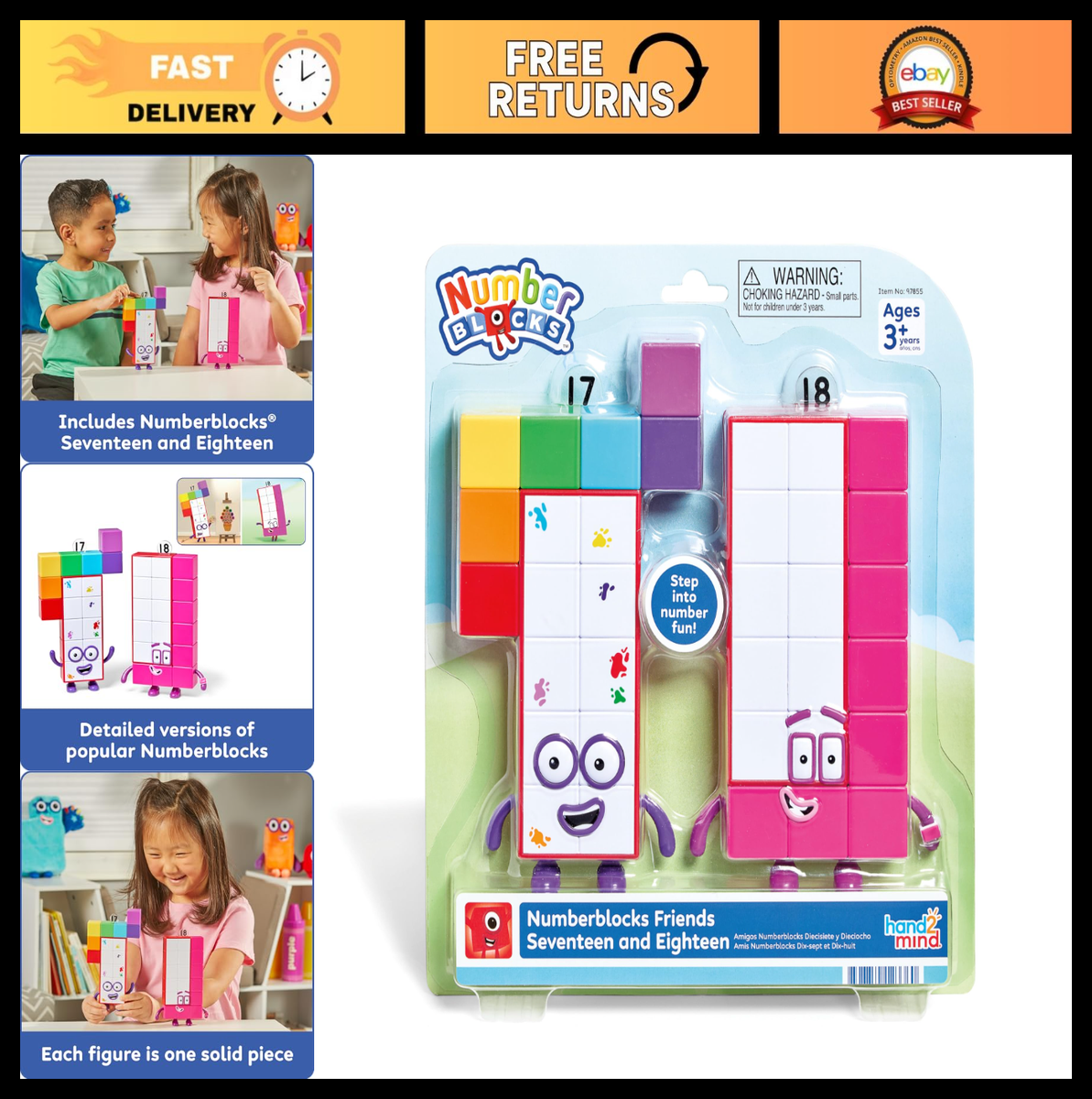 Seventeen Numberblocks 17