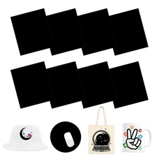 Black Sublimation Ink Transfer Sheets 8 Sheets 12inches * 10inches Solid Colo...