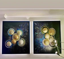 Starch Grant Hallhuber/ GOLDEN PLANET  ONE AND TWO / German artist / California