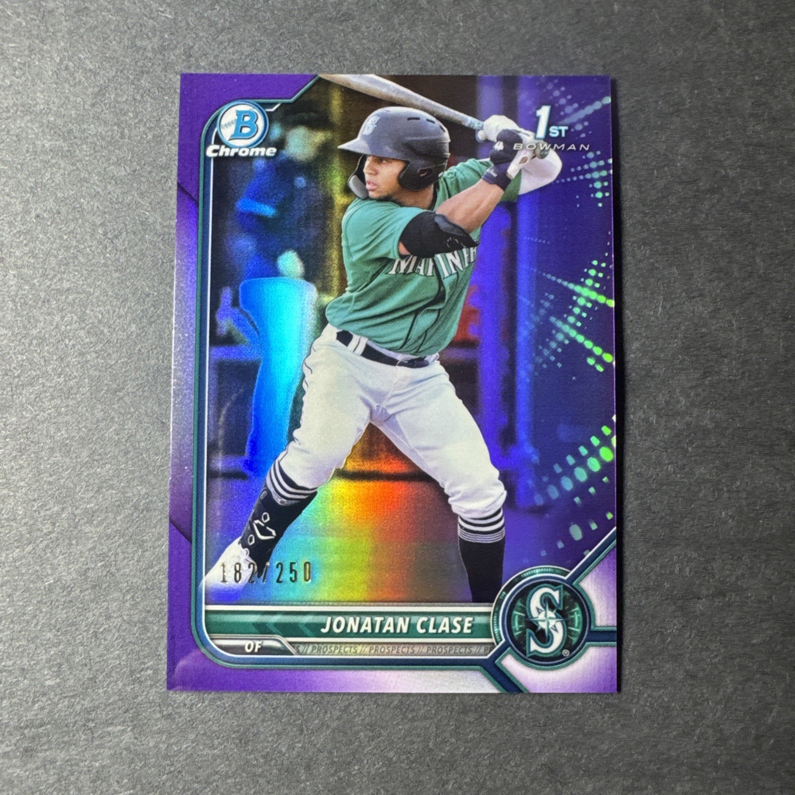 2022 Bowman Chrome Prospects 1st Jonatan Clase /250 Purple Refractor #BCP-118