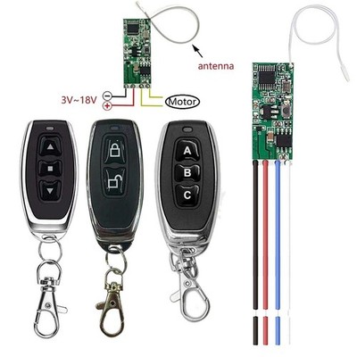 433MHz RF Wireless Remote Controller 12V DC Motor Drive Forward Reverse Switch