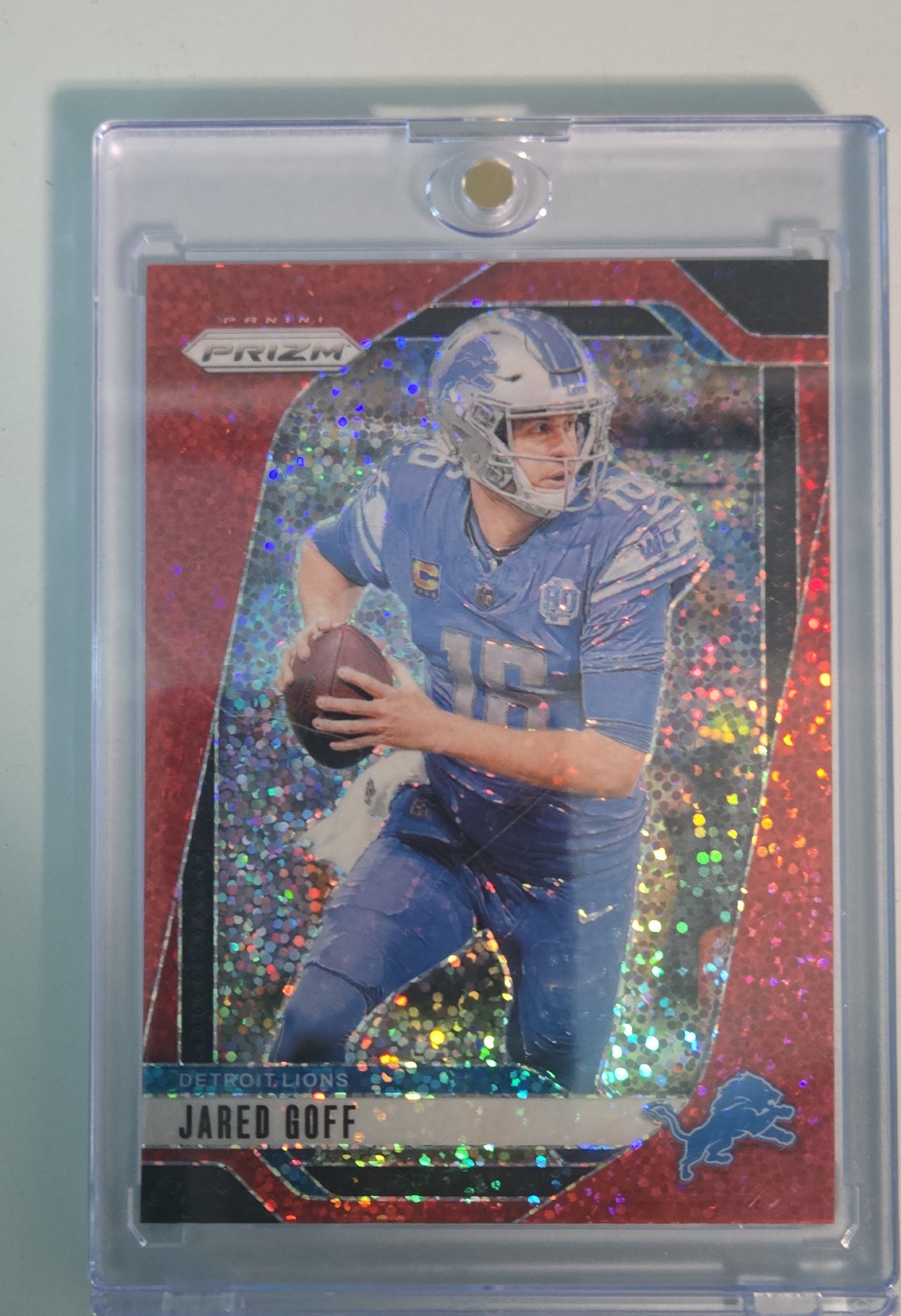 2024 Panini Prizm - Jared Goff #92 Red Sparkle Prizm