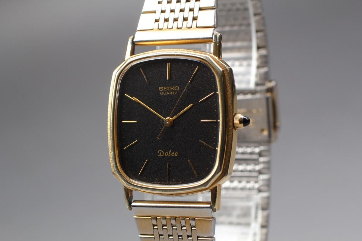 Exc+5] Vintage GOLD SEIKO DOLCE 6030-8010 SGP30 Men's Quartz