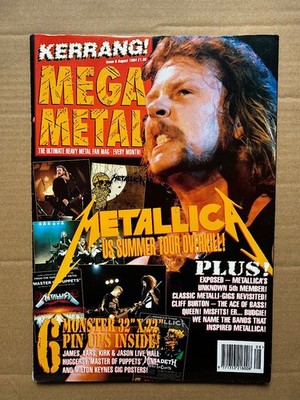 METALLICA MEGA METAL KERRANG NO.6 MAGAZINE AUGUST 1994 - rare Metallica fan mag 