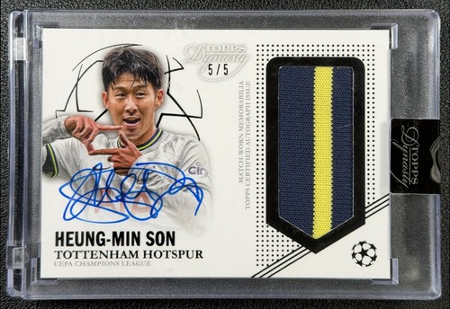 HEUNG-MIN SON 2022-23 TOPPS DYNASTY MATCH-WORN JERSEY PATCH AUTO BLACK 5/5