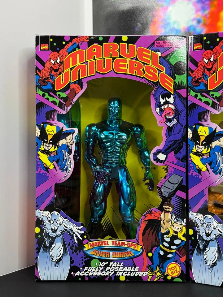 Marvel Universe 1999 Toy Biz 10 pulgadas FANTASTIC FOUR Juego de 3 PERFECTO SIN USAR, EN CAJA ORIGINAL Foto 3 de 4