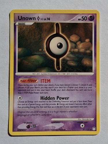 Pokemon - Unown I - Mysterious Treasures 37/123 - Rare - LP