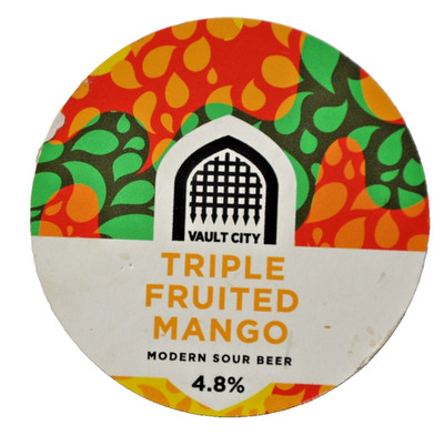 VAULT CITY BRAUEREI ''TRIPLE FRUITED MANGO'' SOUR 4,8% ABV PUMP CLIP - Schaumex