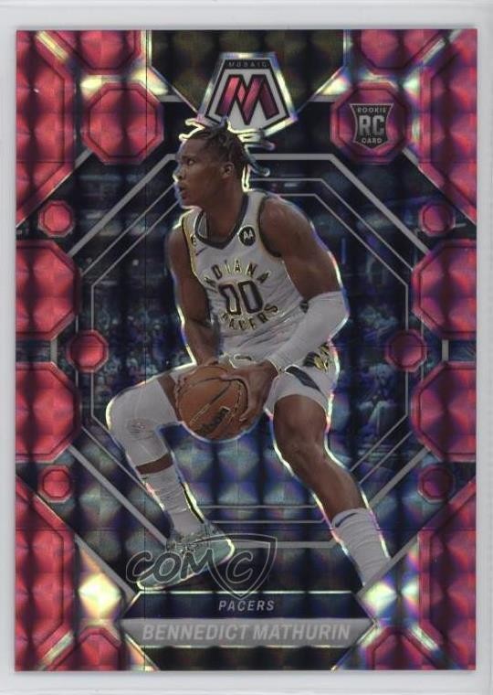 2022 Panini Mosaic Rookies Pink Prizm /149 Bennedict Mathurin #210 Rookie RC xr1