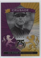 2014 Panini Hall of Fame Crusades Purple 22/50 Cal Ripken Jr #91 HOF tp9
