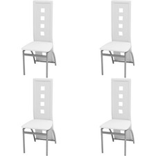 6x Sedie da Pranzo in Similpelle Bianche Soggiorno Cucina Sala Seggiole vidaXL