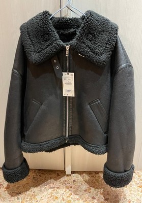 Zara Bomber Cropped Kunstleder Damen - NEU - Größe M