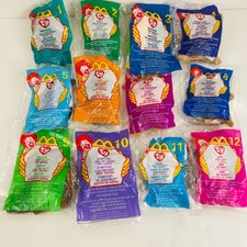 Vintage 1999 McDonald's TY Teenie Beanie Babies Complete Set of 12 New Sealed