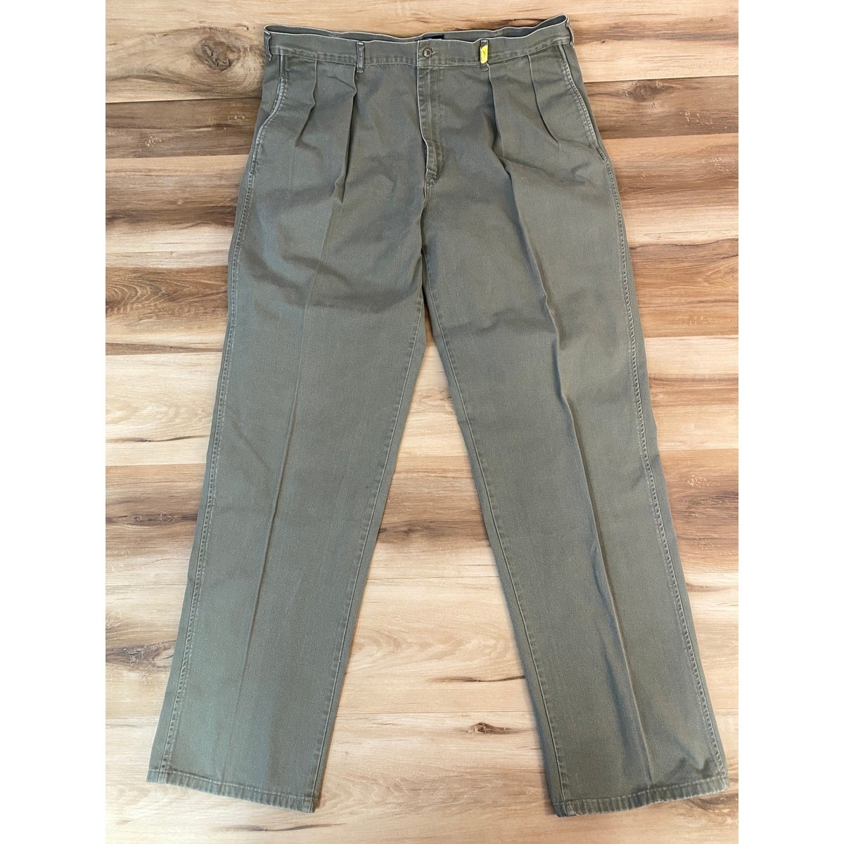Vintage Polo Ralph Lauren Pleated Chino Andrew Pants Olive Green