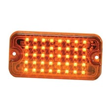 81746 LED Light Small Rectangle Multi-Strobe, 40-s, 8 Flash Patt. Amber/Amber