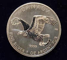 2014 Canada Birds of Prey Series Bald Eagle $5 Pure Silver 1oz Coin 109.90 per troy oz