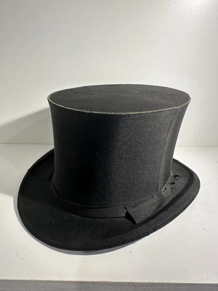 Sombrero de copa grande belga antiguo plegable talla: EU 59-60 / UK 73/8-71/2 / US 73/8-71/2 Foto 3 de 4