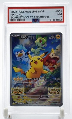 Pikachu SV-P 1 Scarlet Violet Pre Order Pokemon Karte 2022 PSA 7 JP Japanese