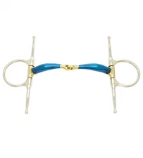 Bombers Full Cheek Snaffle Bit – Blue Sweet Iron Mouthpiece Riding Control Bit