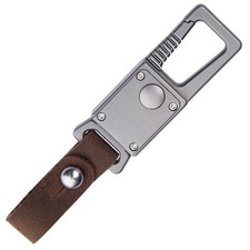 Titan Schlüsselanhänger Gürtelclip Taschenanhänger mit Lederband Abnehmbar