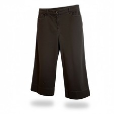 Eileen Fisher Cropped Wide Leg Pants Dark Gray Size M