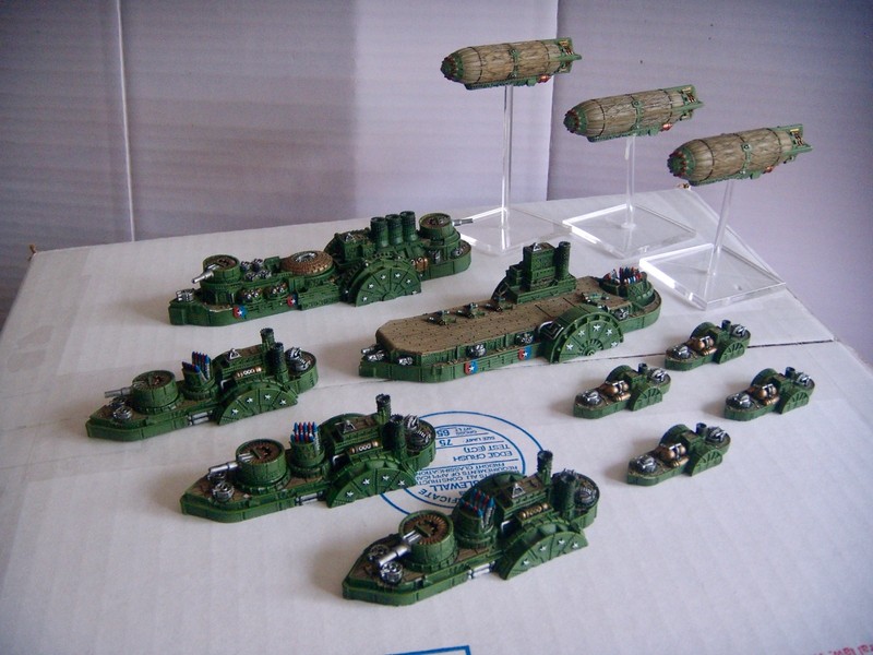 DYSTOPIAN WARS SPARTAN~FEDERATED STATES FSA~MAGNETIZED LARGE FLEET~PRO PAINTED