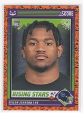 #16 Dillon Johnson 2024 Score-A-Treat Rising Stars Orange Pumpkin RC Tennessee